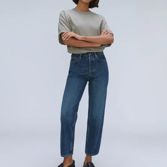 EVERLANE The Rigid Way High Straight Leg Jean in Rich Indigo Sz 28 - Picture 2 of 11